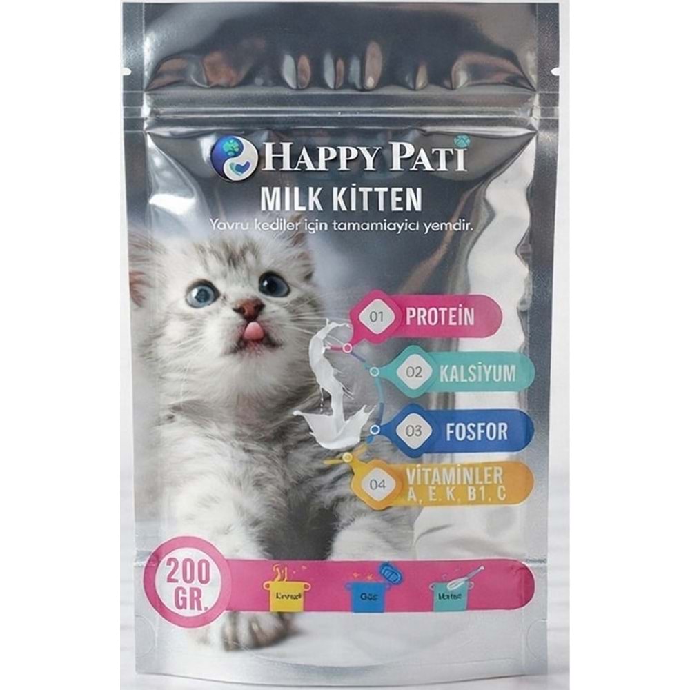Happy Pati Kedi-köpek Süt Tozu 200 gr