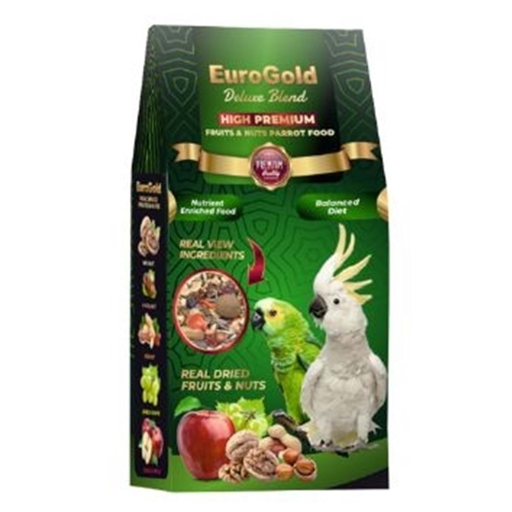 EUROGOLD DELUXE PAPAĞAN FRUİTS&NUTS 650GR