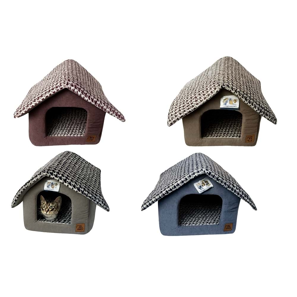 TAY TÜYÜ KÜÇÜK ÇATILI EV CHAKİE 45x45x45 cm