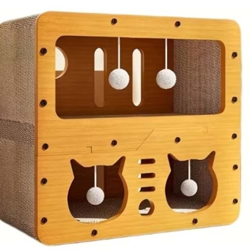 HG-3485 KEDİ TIRMALAMA EVİ (45*28*52CM)