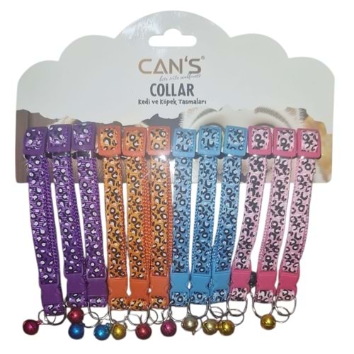 BRC-85 Leopar Desenli Zilli Boyunluk 1 cm