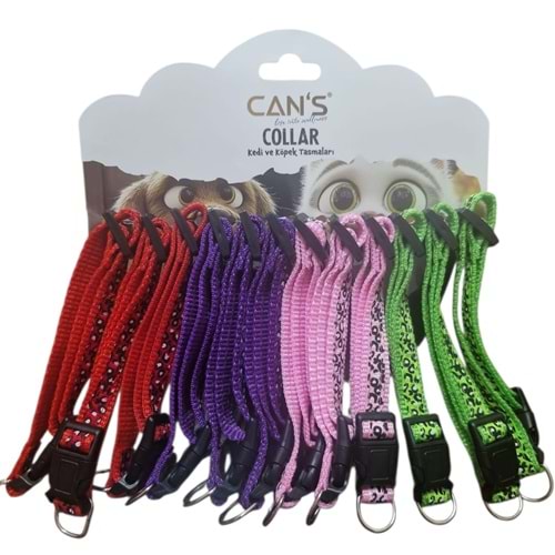 BRC-86 Leopar Desenli Zilli Boyunluk 1,5 cm