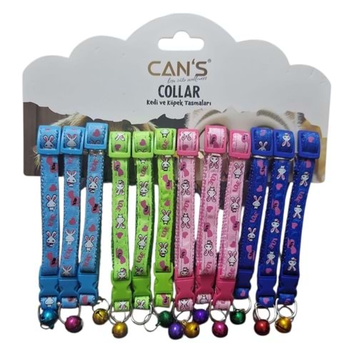 BRC-87 Tavşan Desenli Zilli Boyunluk 1 cm